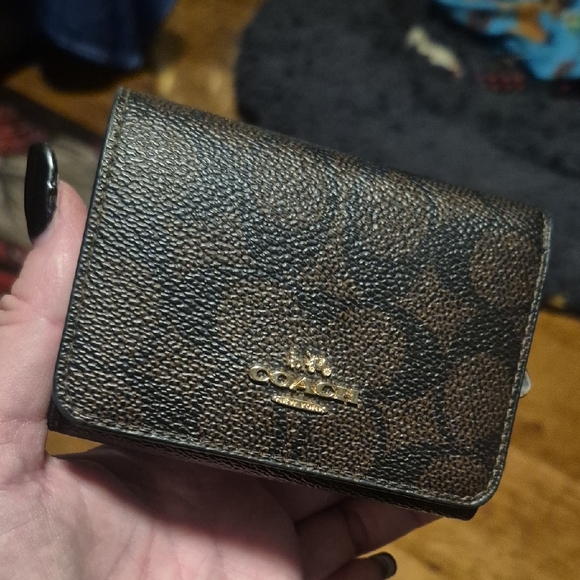Coach Handbags - Coach Dark Brown Signature Wallet